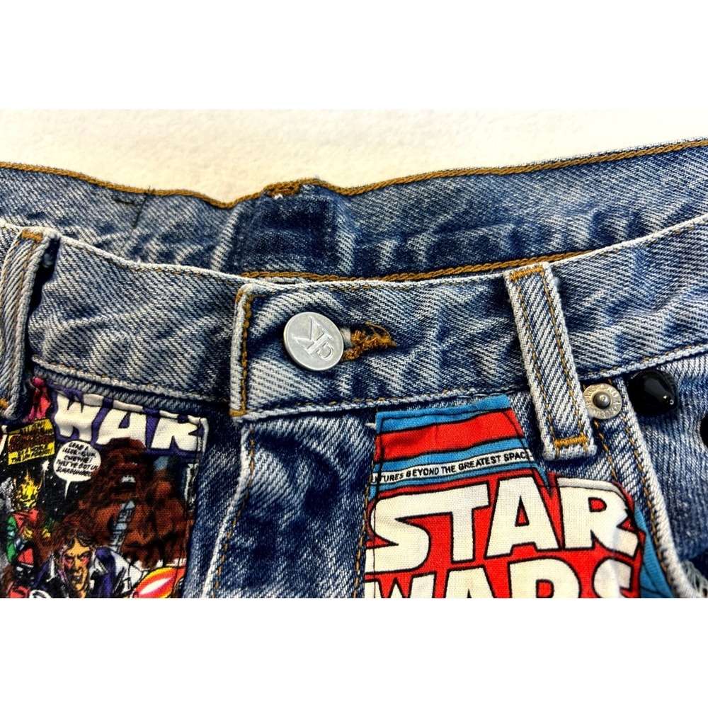 Coal N Terry Star Wars Custom Reworked Studded Distressed Denim Shorts CK Denim - Picture 5 of 13